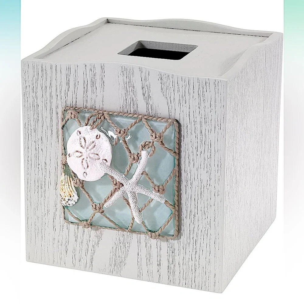 NWT Seaglass Tissue Box
